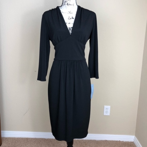 London Times Dresses & Skirts - FINAL London Times NWT Black L/S V-Neck Dress